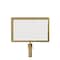 Montour Line Post&Rope Stanchion SignFrame 14x22V Satin Brass EXIT SALIDA HDSF-1422-V-SB-PR-EXITDBL - alternate 1